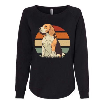 Beagle Retro Sunset Womens California Wash Sweatshirt