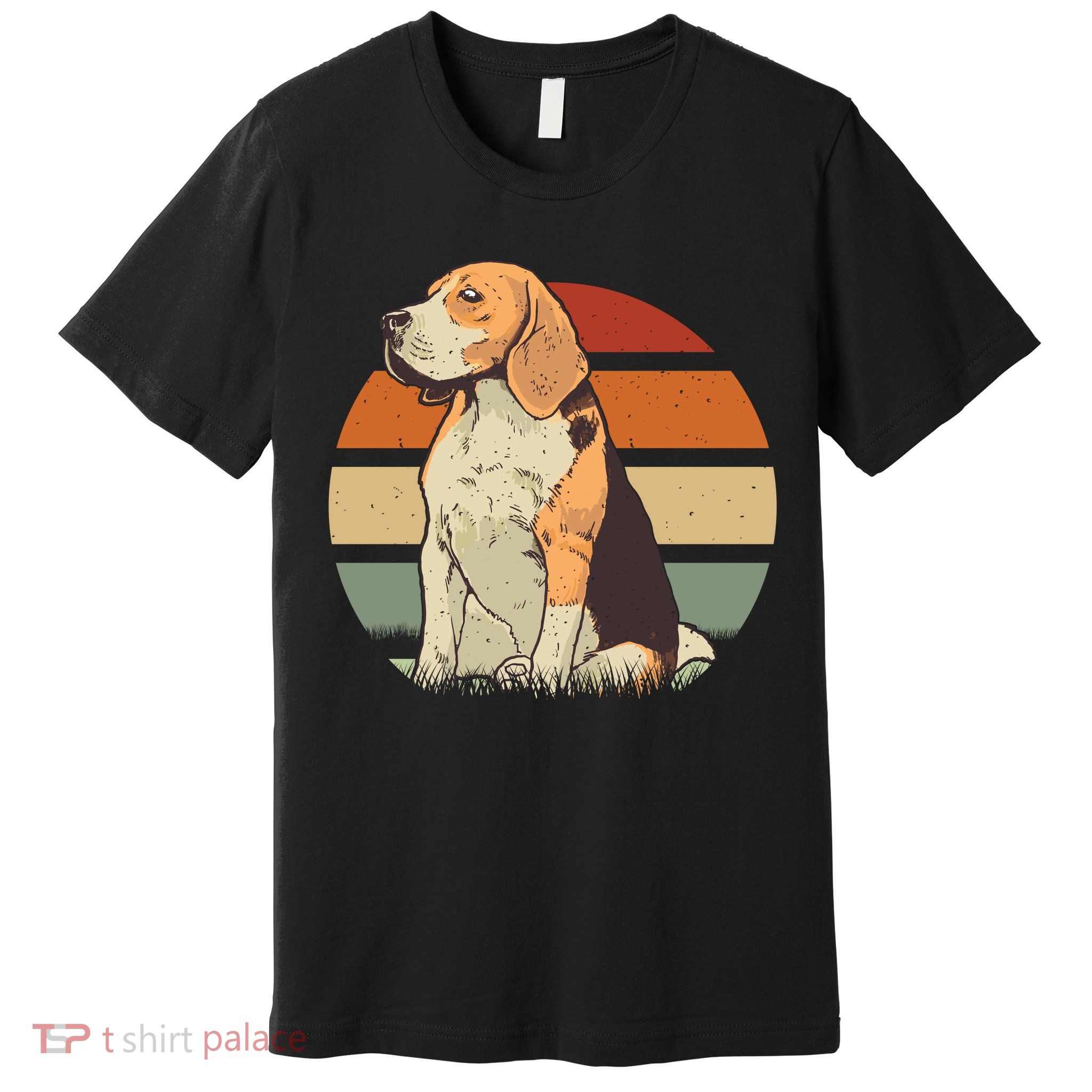 Beagle Retro Sunset Premium T-Shirt