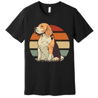Beagle Retro Sunset Premium T-Shirt
