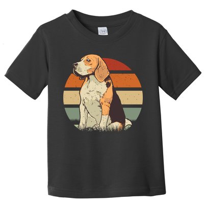 Beagle Retro Sunset Toddler T-Shirt