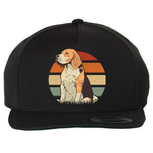 Beagle Retro Sunset Wool Snapback Cap