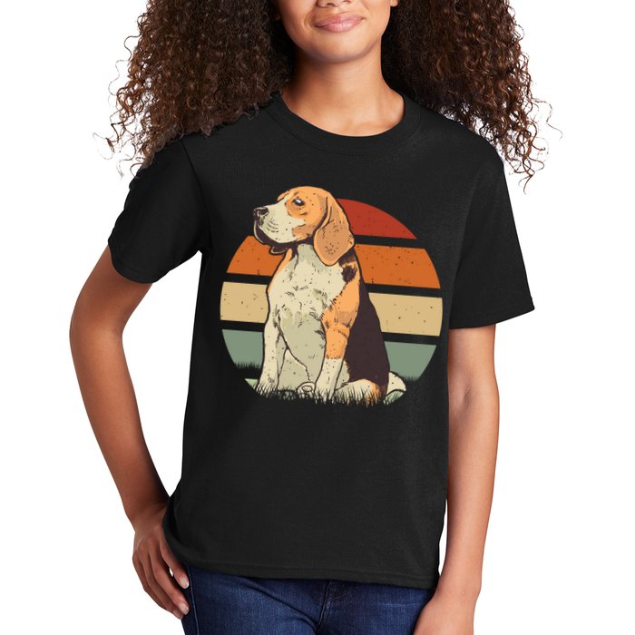 Beagle Retro Sunset Kids T-Shirt
