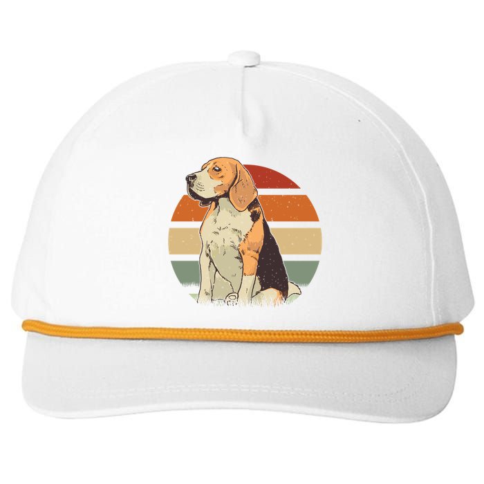 Beagle Retro Sunset Snapback Five-Panel Rope Hat