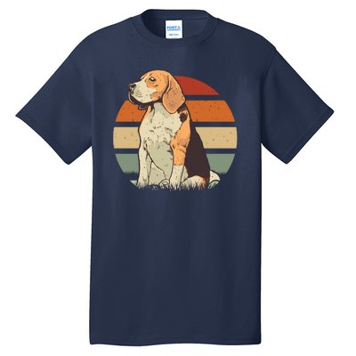 Beagle Retro Sunset Tall T-Shirt