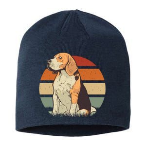 Beagle Retro Sunset Sustainable Beanie