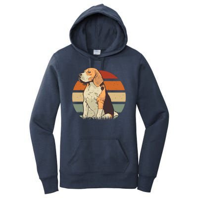 Beagle Retro Sunset Women's Pullover Hoodie