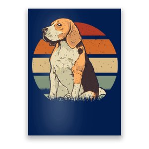 Beagle Retro Sunset Poster