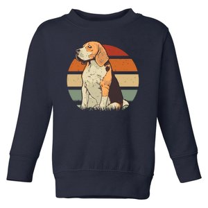 Beagle Retro Sunset Toddler Sweatshirt