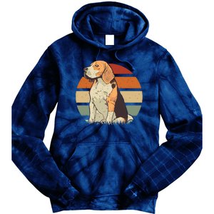 Beagle Retro Sunset Tie Dye Hoodie