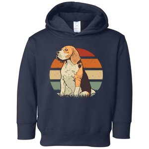 Beagle Retro Sunset Toddler Hoodie