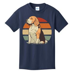 Beagle Retro Sunset Kids T-Shirt