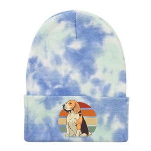 Beagle Retro Sunset Tie Dye 12in Knit Beanie