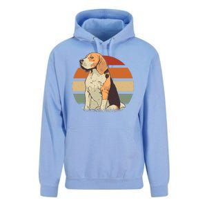 Beagle Retro Sunset Unisex Surf Hoodie