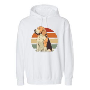 Beagle Retro Sunset Garment-Dyed Fleece Hoodie