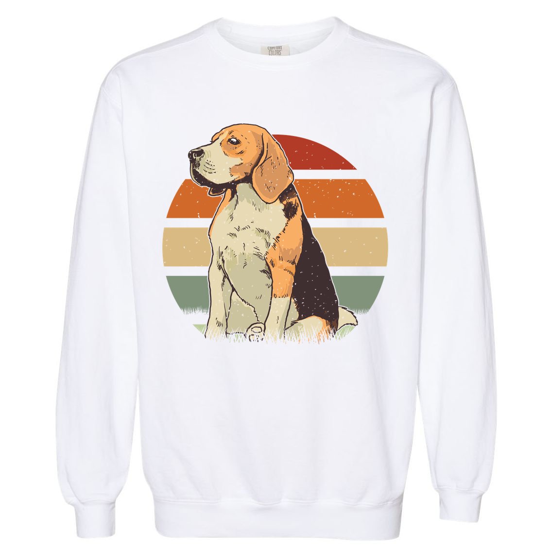 Beagle Retro Sunset Garment-Dyed Sweatshirt