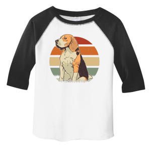 Beagle Retro Sunset Toddler Fine Jersey T-Shirt