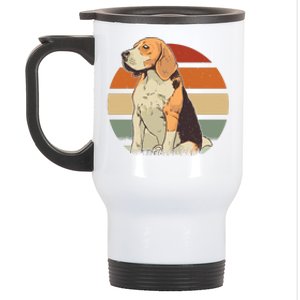 Beagle Retro Sunset Stainless Steel Travel Mug