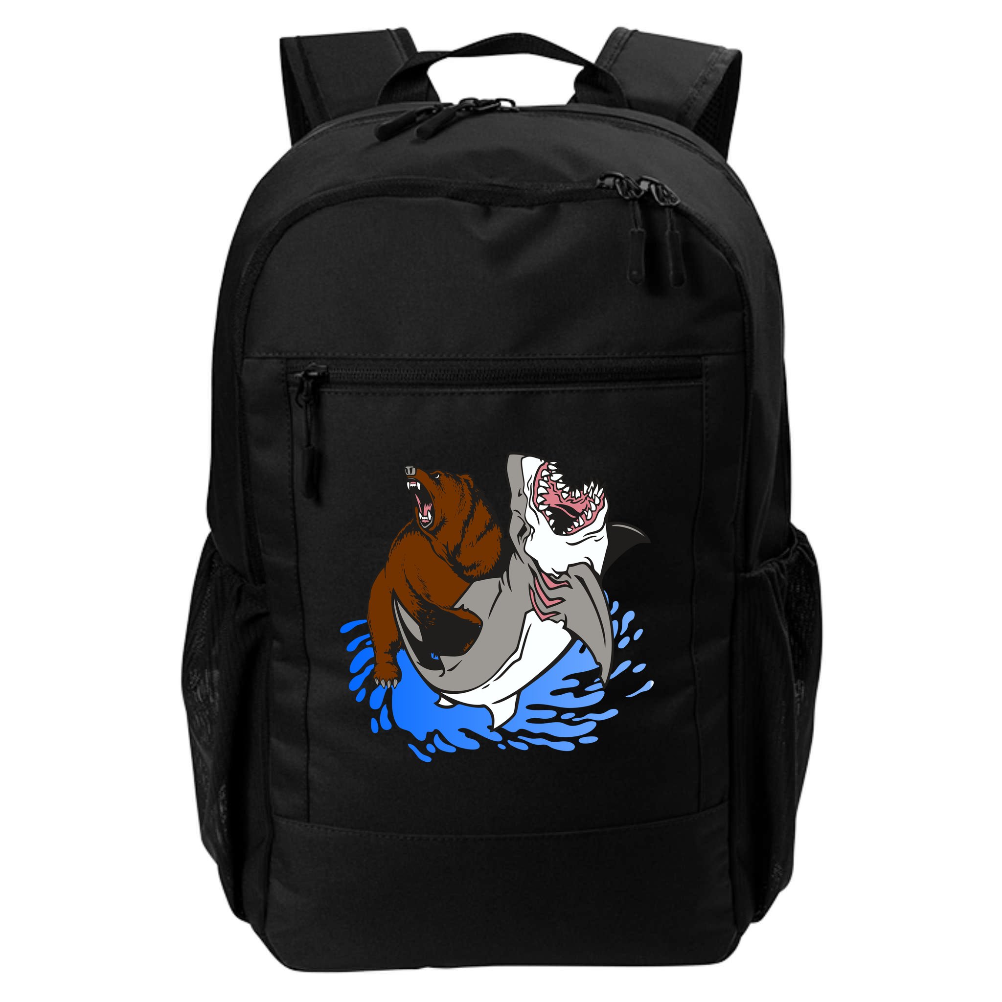 Bear Attacking Shark Backpack