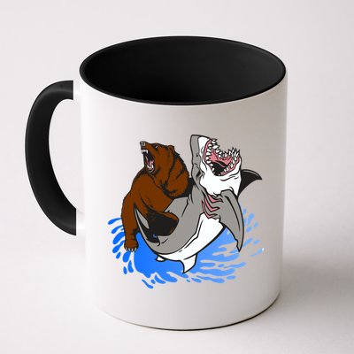 Bear Attacking Shark Mug