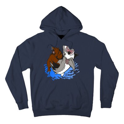 Bear Attacking Shark Hoodie