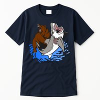 Bear Attacking Shark Tall T-Shirt