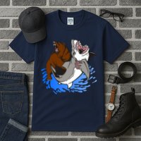 Bear Attacking Shark Tall T-Shirt