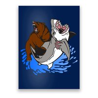 Bear Attacking Shark Poster