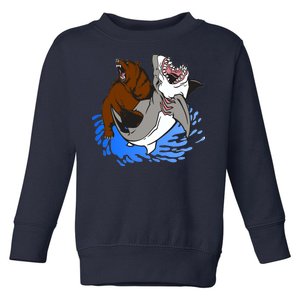 Bear Attacking Shark Toddler Sweatshirt