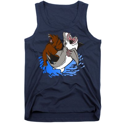 Bear Attacking Shark Tank Top