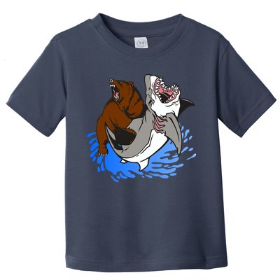 Bear Attacking Shark Toddler T-Shirt