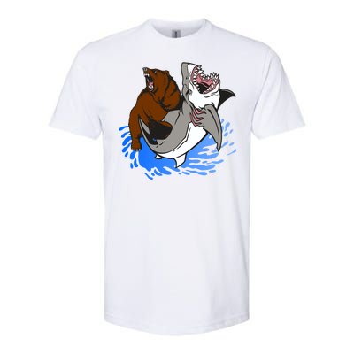 Bear Attacking Shark Softstyle® CVC T-Shirt