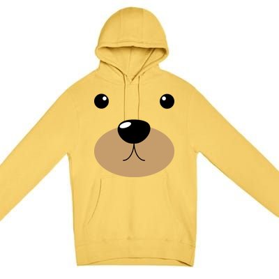 Bear Costume Face Premium Pullover Hoodie