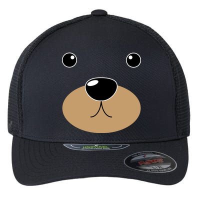 Bear Costume Face Flexfit Unipanel Trucker Cap