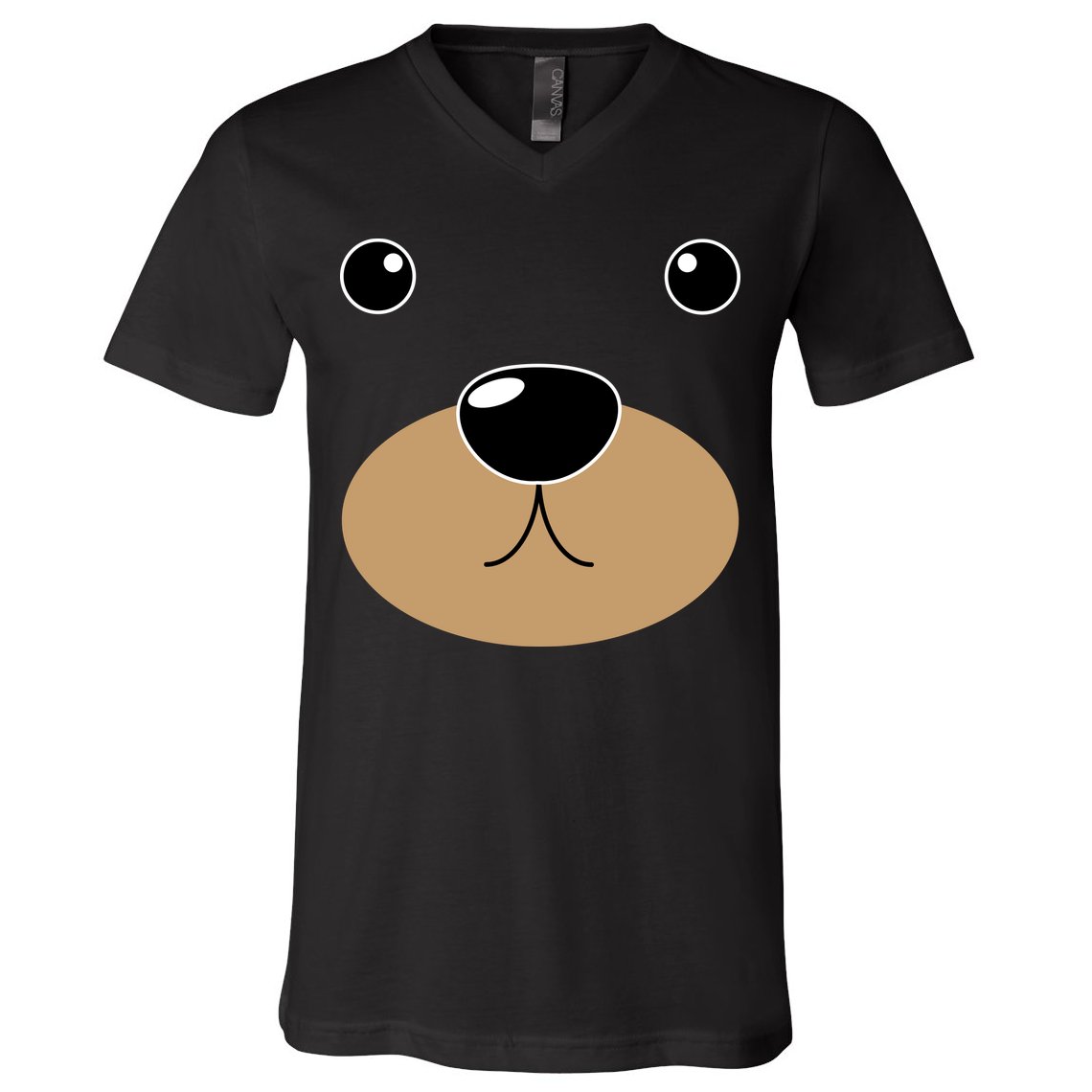 Bear Costume Face V-Neck T-Shirt