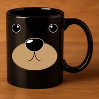 Bear Costume Face 11oz C Handle Ceramic Mug