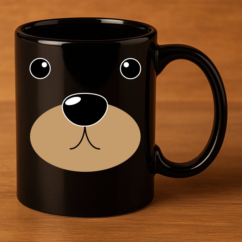 Bear Costume Face 11oz C Handle Ceramic Mug