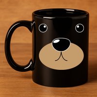 Bear Costume Face 11oz C Handle Ceramic Mug