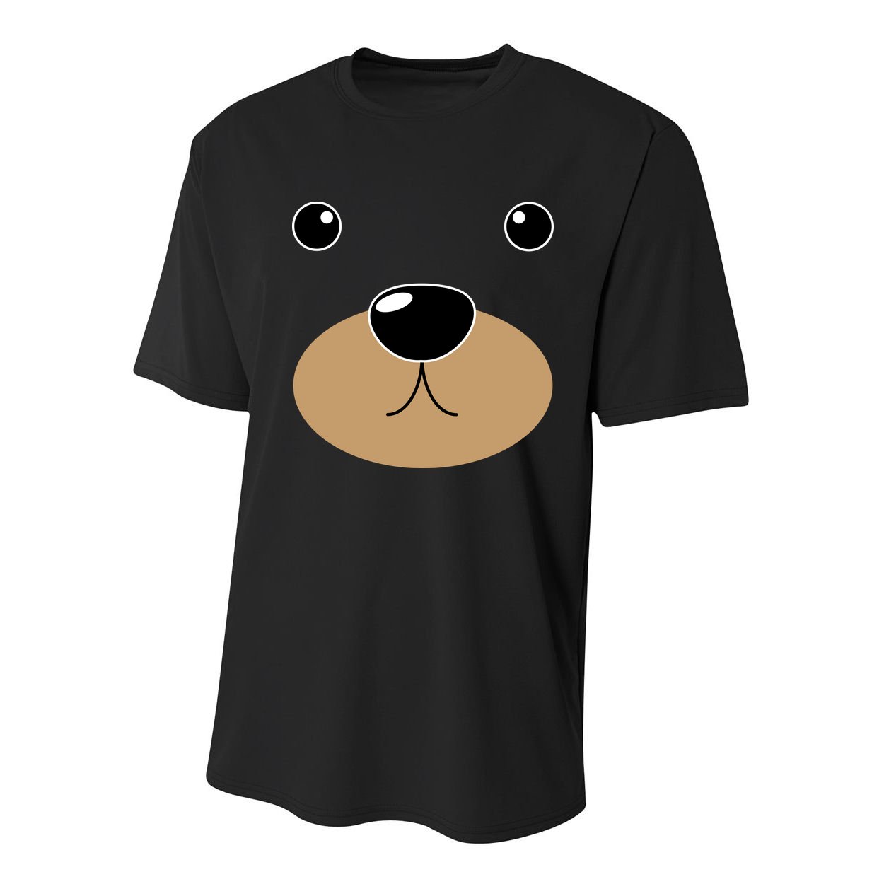 Bear Costume Face Youth Performance Sprint T-Shirt
