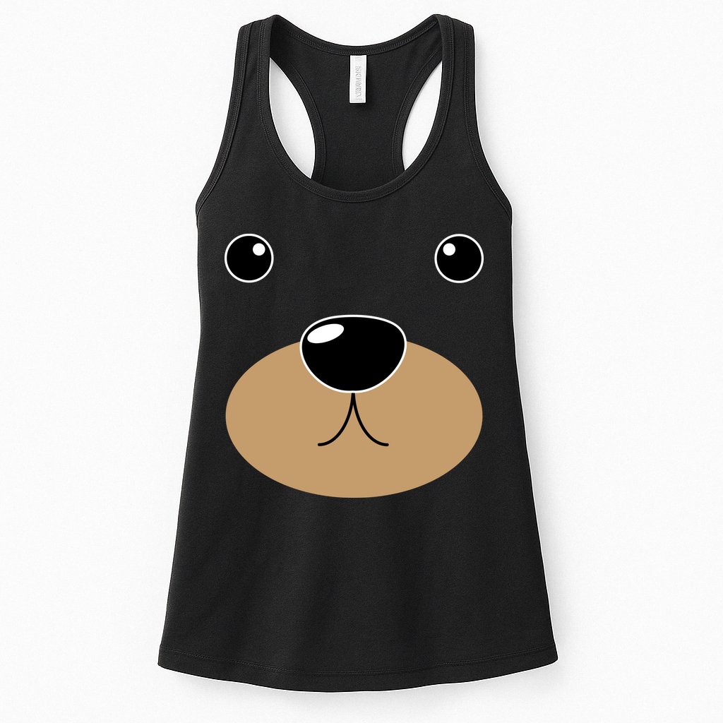 Bear Costume Face Womens Tank Top