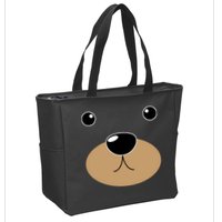 Bear Costume Face Zip Tote Bag
