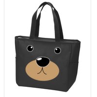 Bear Costume Face Zip Tote Bag