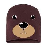 Bear Costume Face Short Acrylic Beanie