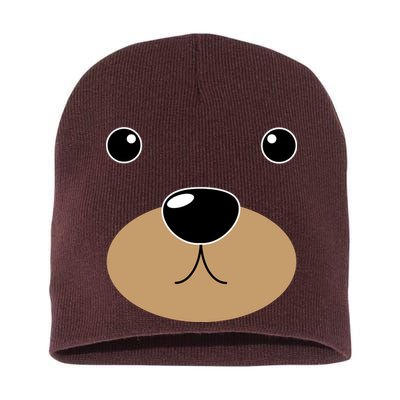 Bear Costume Face Short Acrylic Beanie