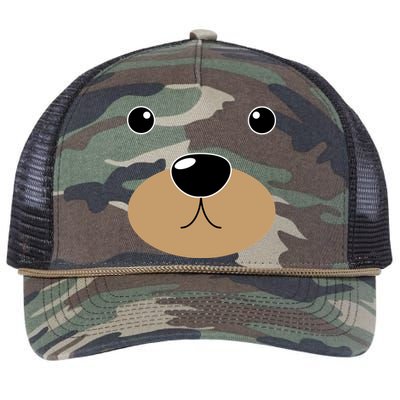 Bear Costume Face Retro Rope Trucker Hat Cap