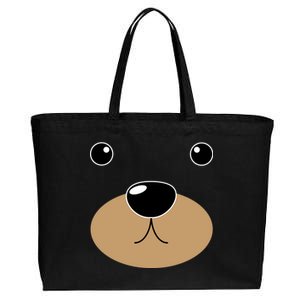 Bear Costume Face Cotton Canvas Jumbo Tote