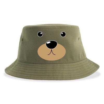 Bear Costume Face Sustainable Bucket Hat