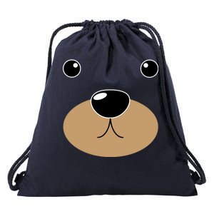 Bear Costume Face Drawstring Bag