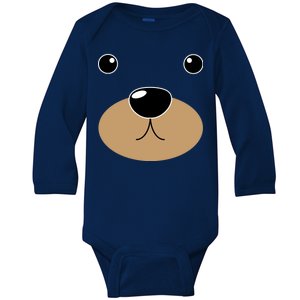 Bear Costume Face Baby Long Sleeve Bodysuit