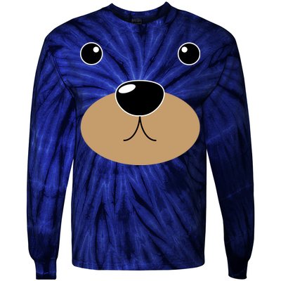 Bear Costume Face Tie-Dye Long Sleeve Shirt