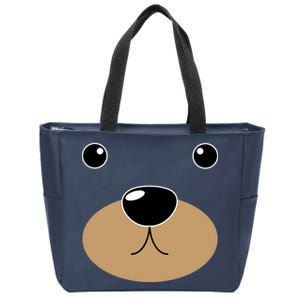 Bear Costume Face Zip Tote Bag